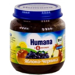 Пюре Нumana Яблоко черника (с 6 мес.) 125 гр.