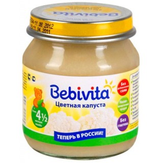 Пюре Bebivita Цветная капуста (с 4,5 мес.) 100 гр.