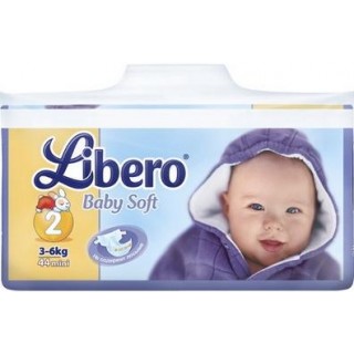 Подгузники Libero Baby Soft Mini 2 (3-6 кг) 44 шт.