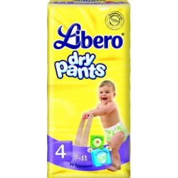 Подгузники Libero Dry Pants 4 (7-11 кг) 34 шт. трусики