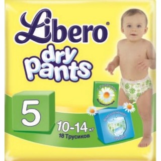 Подгузники Libero Dry Pants 5 (10-14 кг) 18 шт. трусики