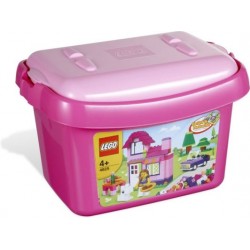 Розовая коробка с кубиками Lego 4625