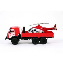 Игровой набор Камаз пожарный с Вертолетом Технопарк KAMAZ-23