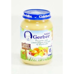 Пюре Gerber йогуртное с виноградом, яблоком, абрикосом ( c 6 мес.)190 гр.