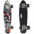Пенни-борд (скейтбод) Profi MS 0749-7BW светящиеся колеса 55х14.5 Black-White