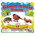 Набор мини карточек "Животные и птицы Украины" укр. Ранок 13107008У