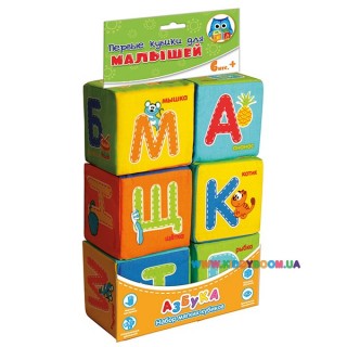Набор кубиков Малышок Азбука русский язык Vladi Toys VT1401-01