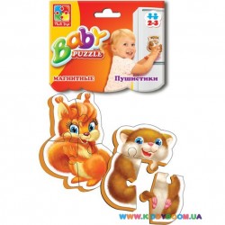 Магнитные беби пазлы Пушистики Vladi Toys VT3208-04
